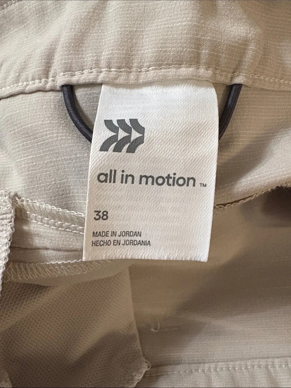 NWT All in Motion Light Tan Mens Golf Shorts Size 38 / 7 in inseam